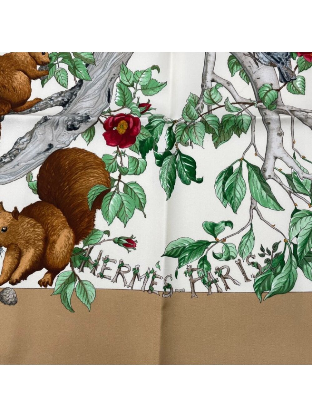 Hermes Carre 90 AU Coeur Des Bois in the Woods Scarf Silk Blawan - Picture 6 of 7